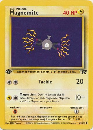 Pokemon Team Rocket 1st Edition 60/82 Magnemite