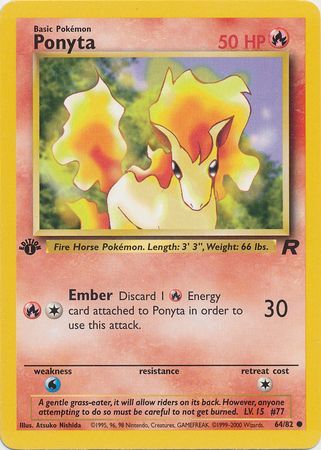 Pokemon Team Rocket 1st Edition 64/82 Ponyta