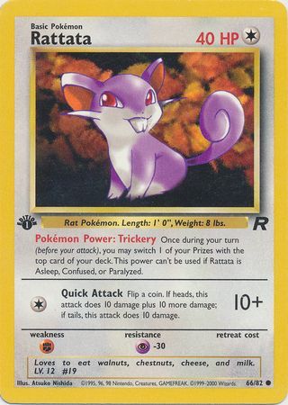 Pokemon Team Rocket 1st Edition 66/82 Rattata