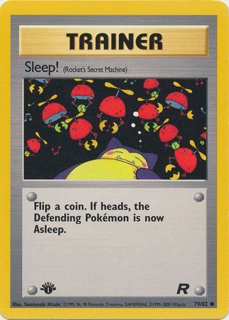 Pokemon Team Rocket 1st Edition 79/82 Sleep!