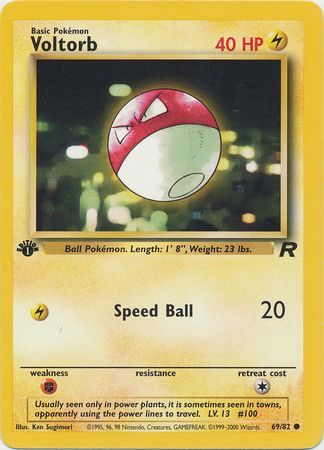 Pokemon Team Rocket 1st Edition 69/82 Voltorb