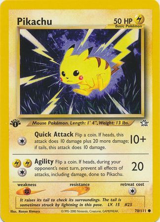 Pokemon Neo Genesis 1st Edition 70/111 Pikachu