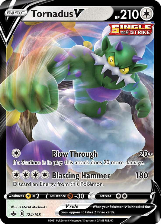 Tornadus V Near Mint - 124/198 - Chilling Reign