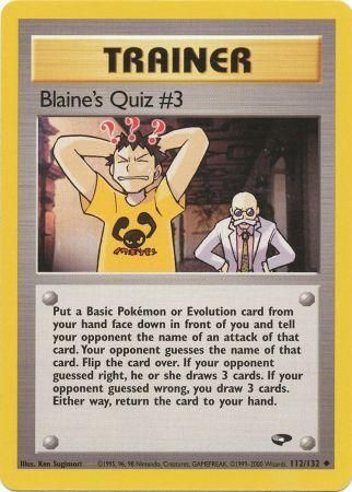 Pokemon Gym Challenge 112/132 Blaine's Quiz #3