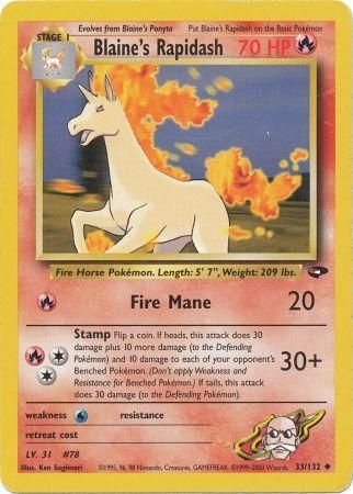 Pokemon Gym Challenge 33/132 Blaine's Rapidash