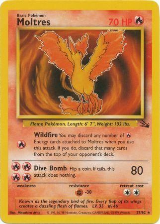 Pokemon Fossil 27/62 Moltres