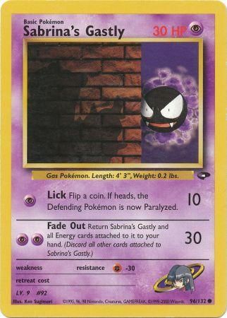 Pokemon Gym Challenge 96/132 Sabrina's Gastly