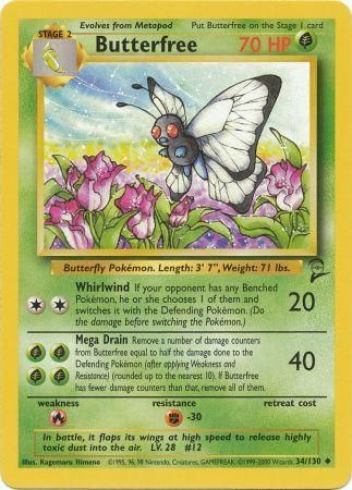 Pokemon Base Set 2 34/130 Butterfree