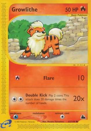 Pokemon Skyridge 62/144 Growlithe