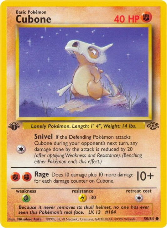 Pokemon Jungle 1st Edition 50/64 Cubone