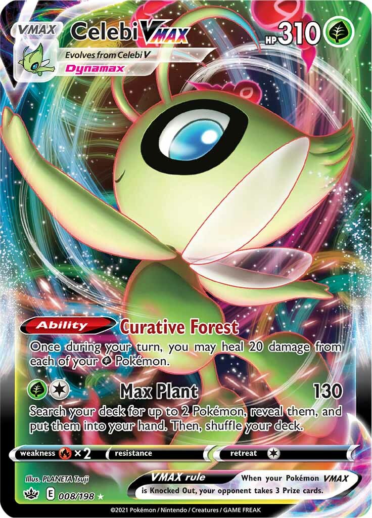 Celebi VMAX Near Mint - 008/198 - Chilling Reign