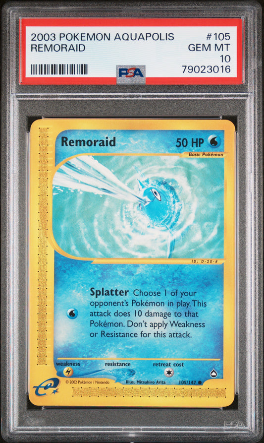 2003 Pokemon Aquapolis Remoraid 105/147 PSA 10 Gem Mint