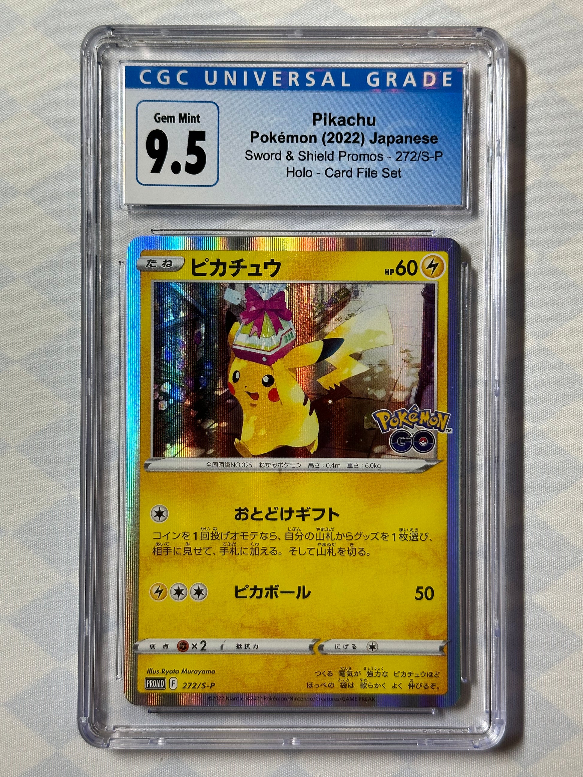 2022 Pokémon Japanese Sword & Shield Promos Pikachu 272/S-P CGC 9.5 Ge – Oblivion Collectibles