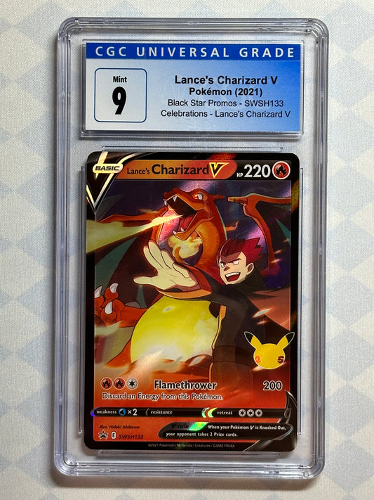 2021 Pokémon Black Star Promos Lance's Charizard V SWSH133 CGC 9 Mint