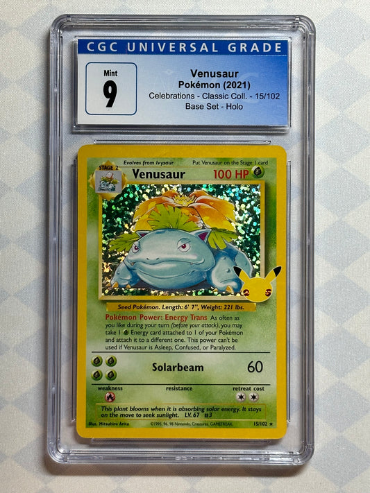 2021 Pokémon Celebrations Classic Collection Venusaur Holo 15/102 CGC 9 Mint