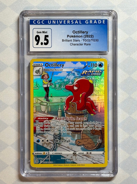 2022 Pokémon Brilliant Stars Octillery Holo TG03/TG30 CGC 9.5 Gem Mint