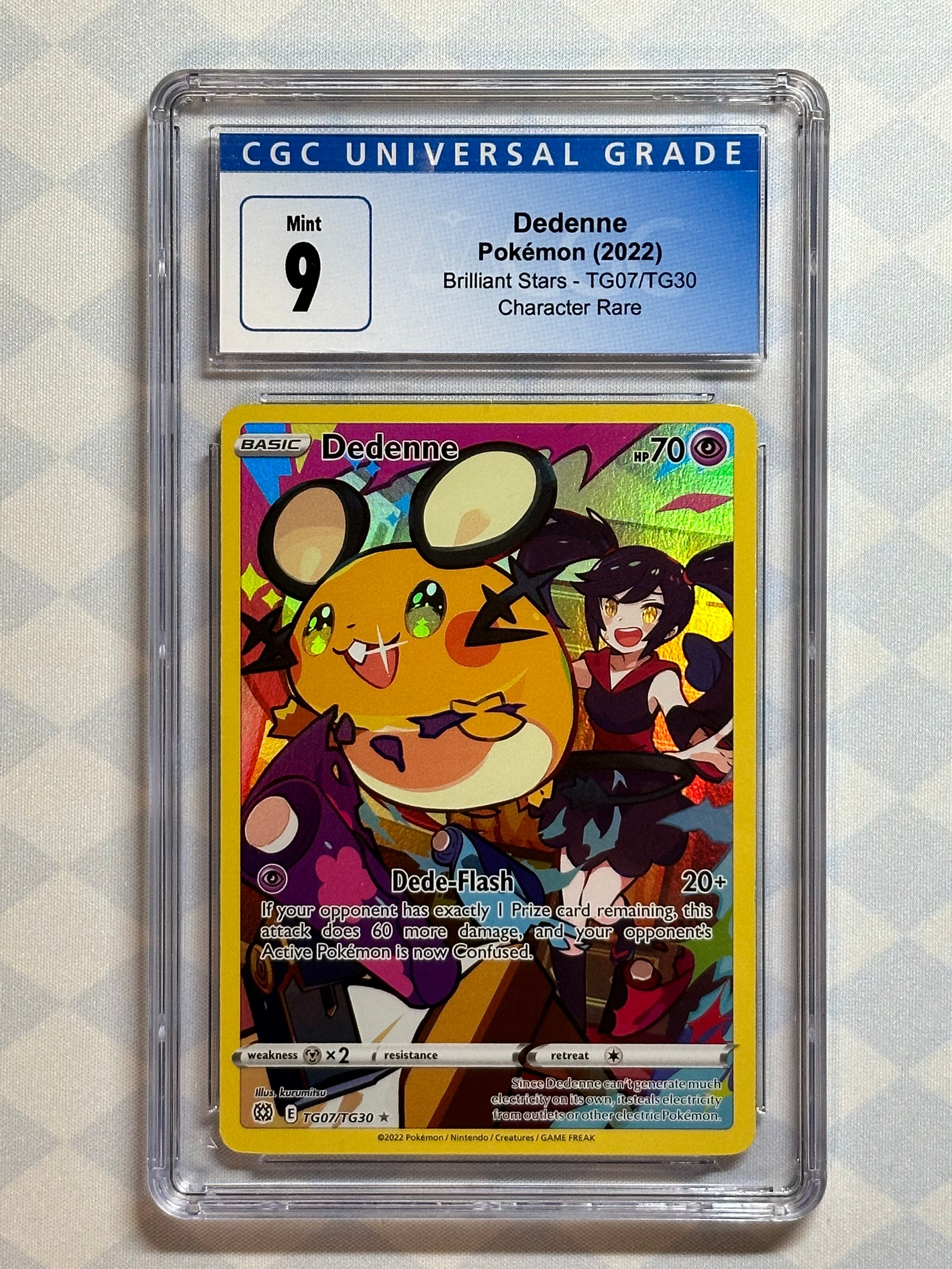 2022 Pokmon Brilliant Stars Dedenne Holo TG07/TG30 CGC 9 Mint Oblivion Collectibles 2022 Pokmon Brilliant Stars Dedenne Holo TG07/TG30 CGC 9 Mint Oblivion Collectibles