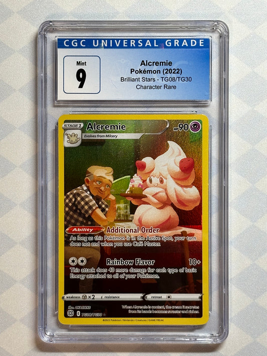 2022 Pokémon Brilliant Stars Alcremie Holo TG08/TG30 CGC 9 Mint