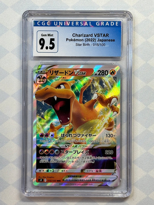 2022 Pokémon Japanese Star Birth Charizard VSTAR 015/100 CGC 9.5 Gem Mint