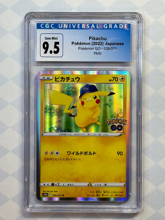 2022 Pokémon Japanese Pokemon GO Pikachu Holo 028/071 CGC 9.5 Gem Mint