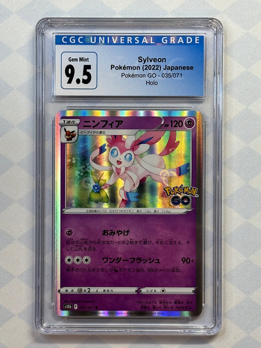 2022 Pokémon Japanese Pokemon GO Sylveon Holo 035/071 CGC 9.5 Gem Mint