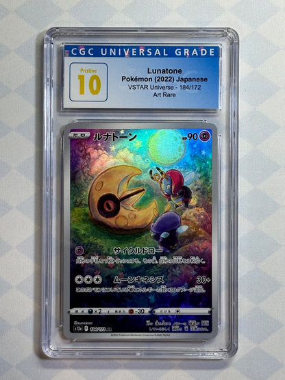 2022 Pokémon Japanese VSTAR Universe Lunatone 184/172 CGC 10 Pristine