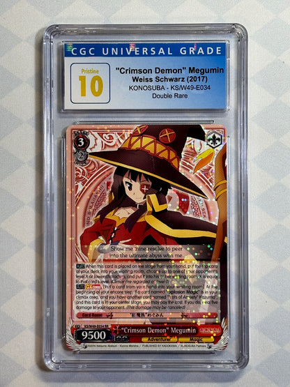 2017 Weiss Schwarz Konosuba "Crimson Demon" Megumin KS/W49-E034 R CGC 10 Pristine