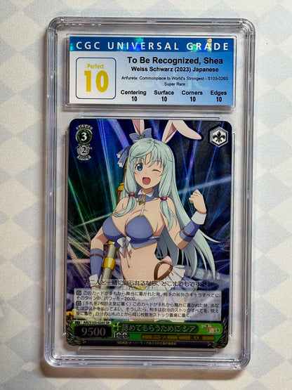 2023 Weiss Schwarz Japanese Arifureta To Be Recognized, Shea ARI/S103-026S SR CGC 10 Perfect