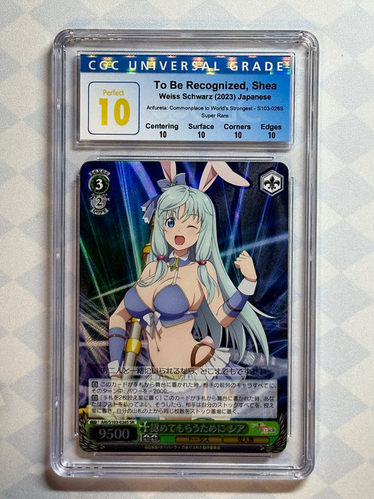 2023 Weiss Schwarz Japanese Arifureta To Be Recognized, Shea ARI/S103-026S SR CGC 10 Perfect