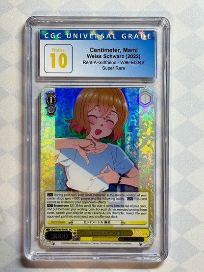 2022 Weiss Schwarz Rent-A-Girlfriend Centimeter, Mami KNK/W86-E004S SR CGC 10 Pristine