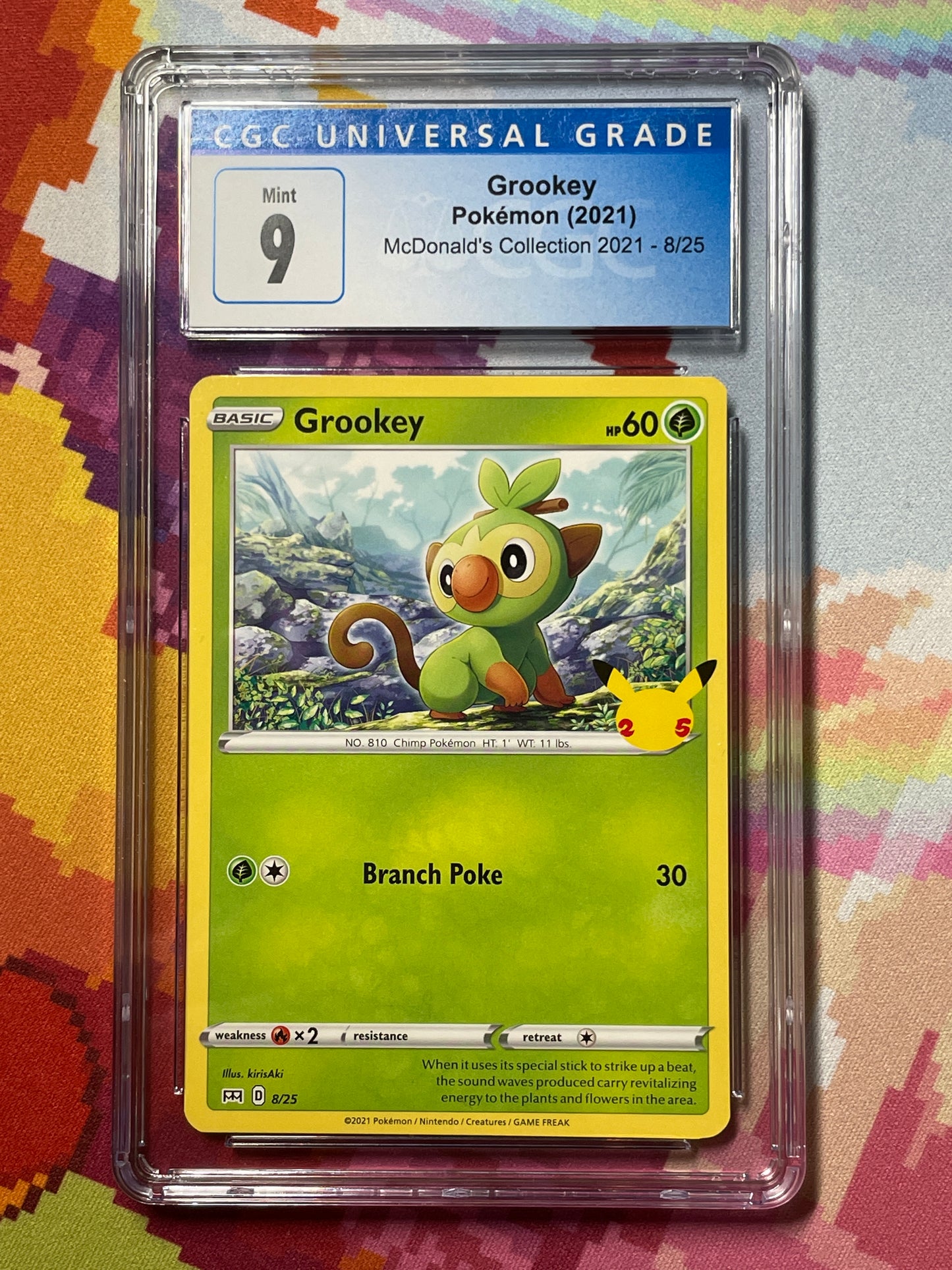 2021 Pokémon McDonald's Collection Grookey 8/25 CGC 9 Mint