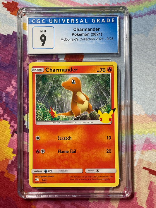 2021 Pokémon McDonald's Collection Charmander 9/25 CGC 9 Mint