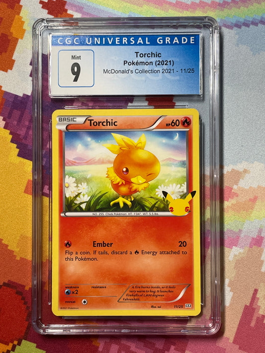 2021 Pokémon McDonald's Collection Torchic 11/25 CGC 9 Mint