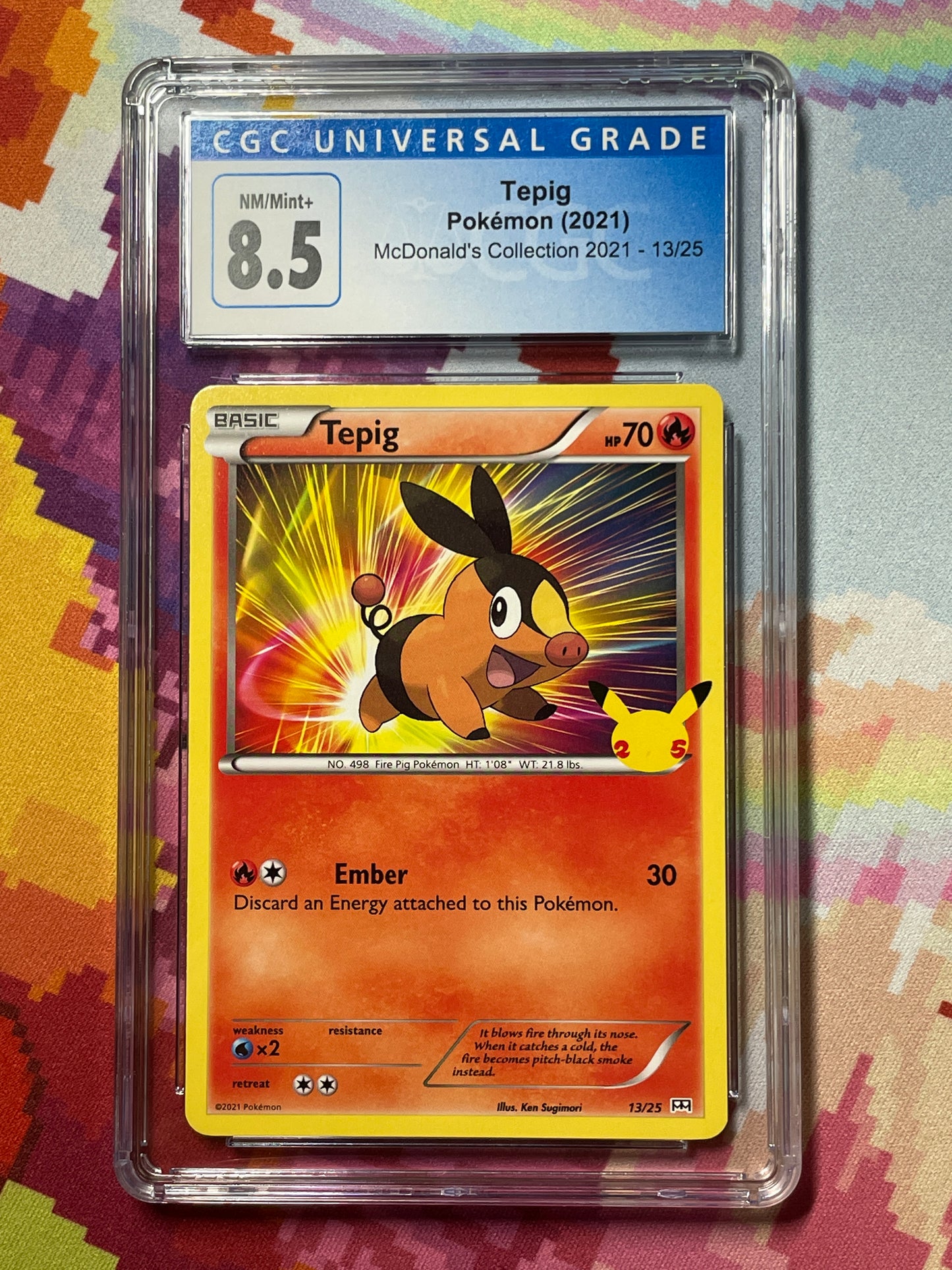 2021 Pokémon McDonald's Collection Tepig 13/25 CGC 8.5 NM/Mint+