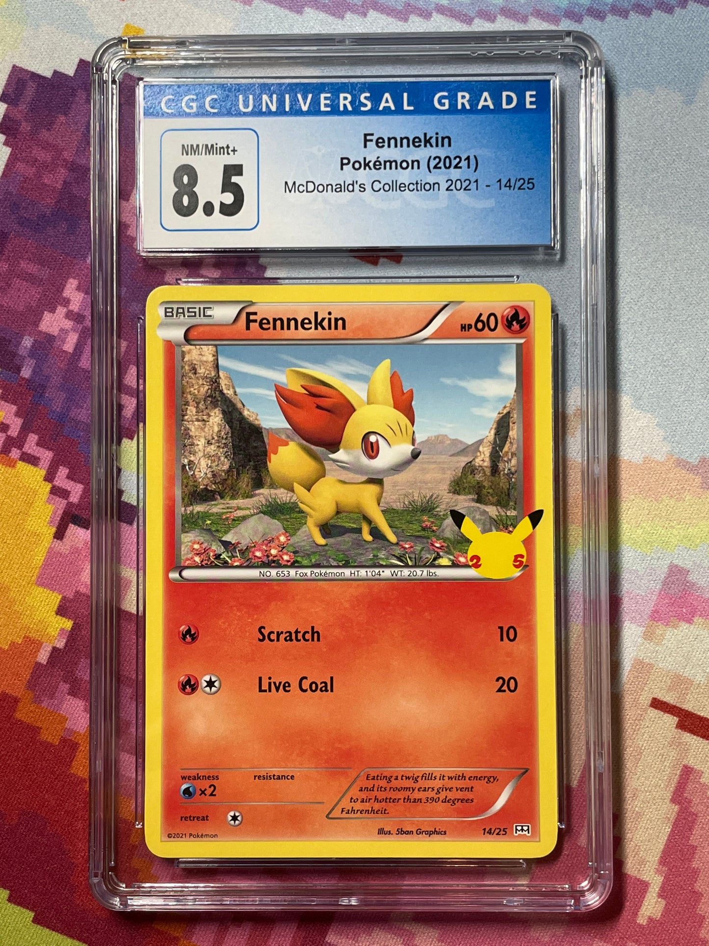 2021 Pokémon McDonald's Collection Fennekin 14/25 CGC 8.5 NM/Mint+