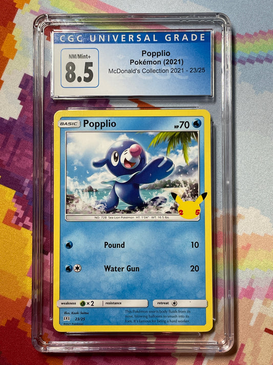 2021 Pokémon McDonald's Collection Popplio 23/25 CGC 8.5 NM/Mint+