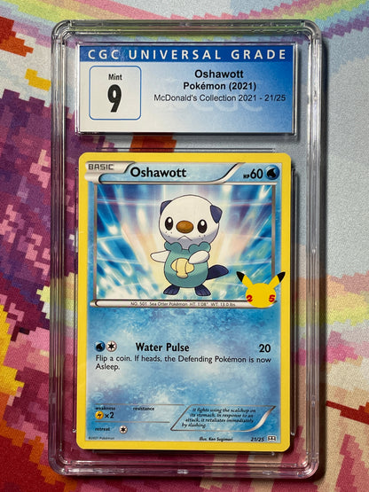 2021 Pokémon McDonald's Collection Oshawott 21/25 CGC 9 Mint