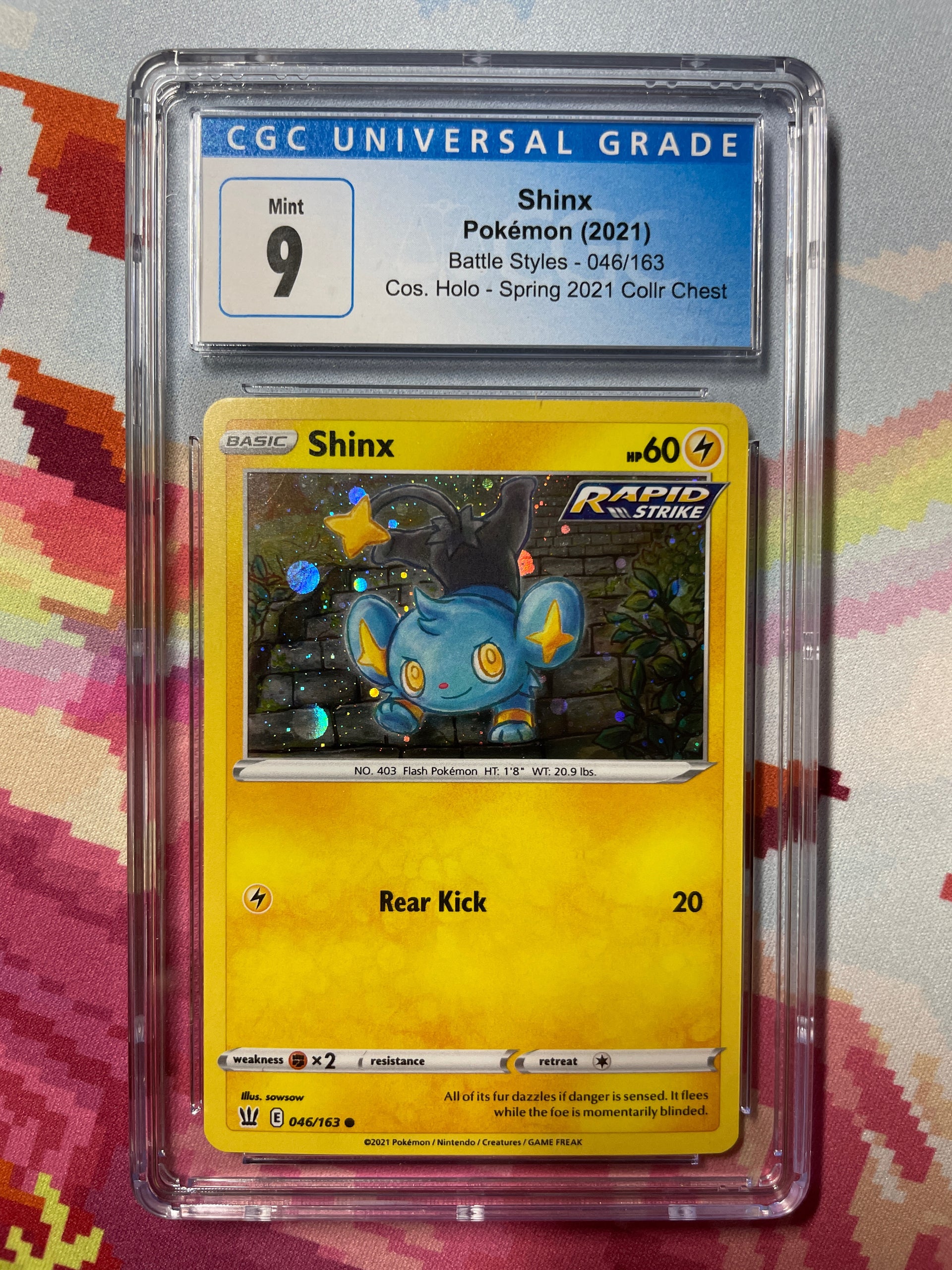 2021 Pokémon Battle Styles Shinx Cosmos Holo 046/163 CGC 9 Mint – Oblivion  Collectibles