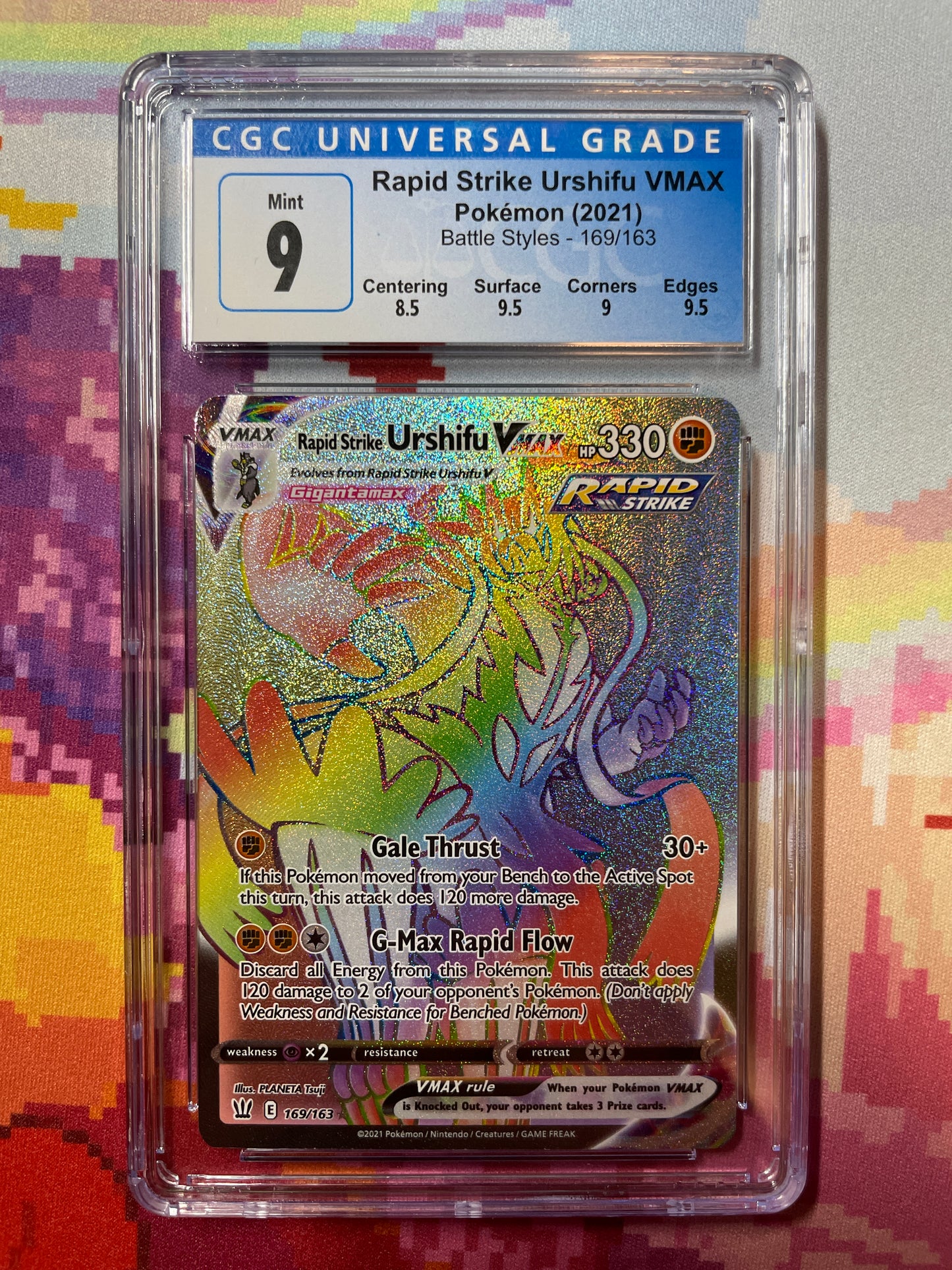 2021 Pokémon Battle Styles Rapid Strike Urshifu VMAX 169/163 CGC 9 Mint