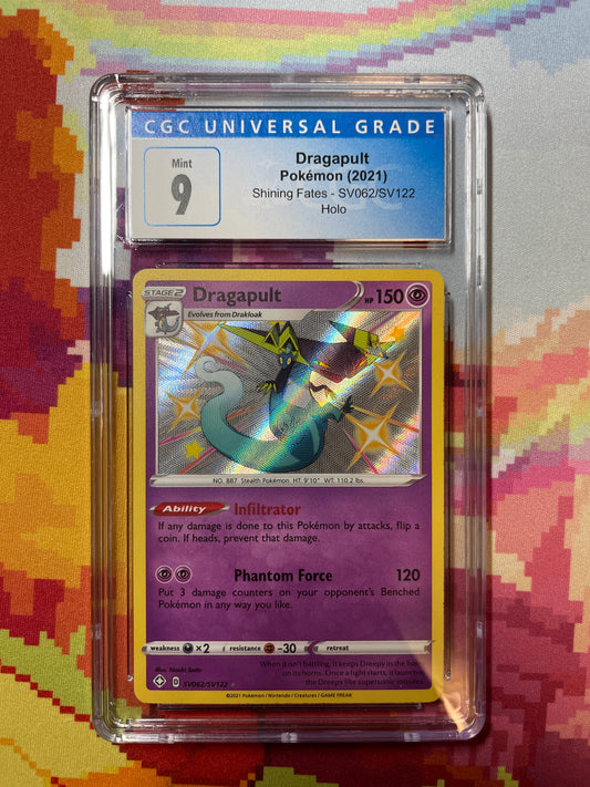 2021 Pokémon Shining Fates Dragapult Holo SV062/SV122 CGC 9 Mint