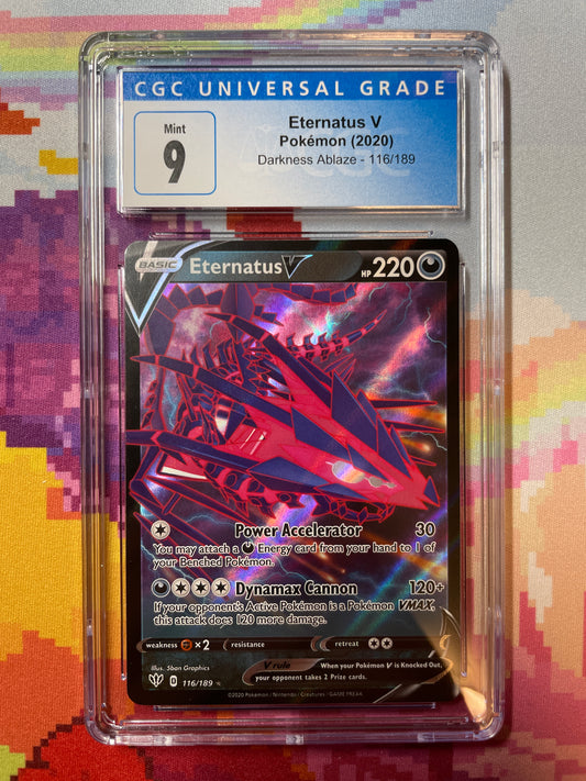 2020 Pokémon Darkness Ablaze Eternatus V 116/189 CGC 9 Mint