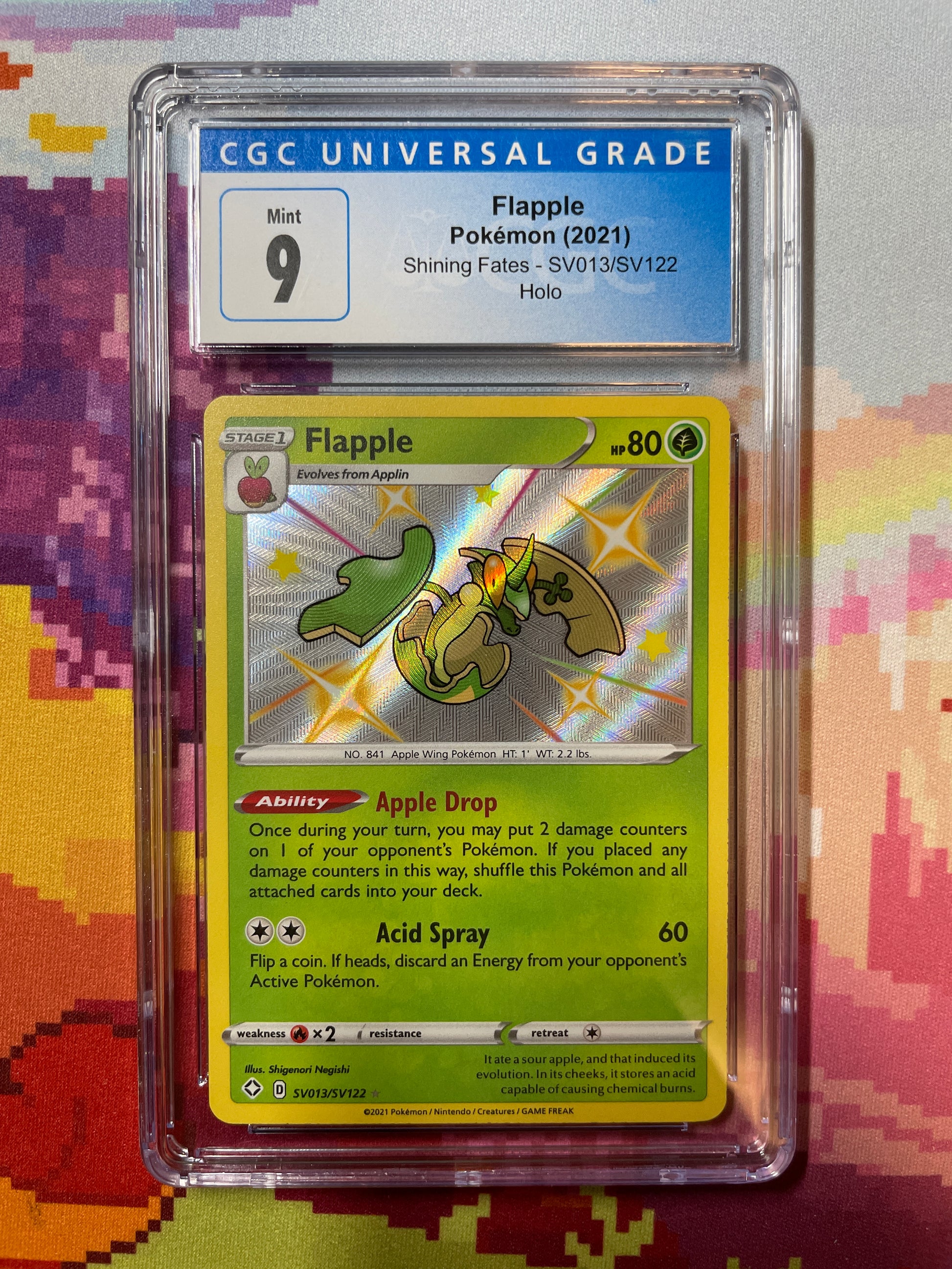 2021 Pokmon Shining Fates Flapple Holo SV013/SV122 CGC 9 Mint Oblivion Collectibles 2021 Pokmon Shining Fates Flapple Holo SV013/SV122 CGC 9 Mint Oblivion Collectibles