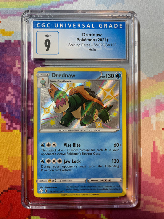 2021 Pokémon Shining Fates Drednaw Holo SV029/SV122 CGC 9 Mint