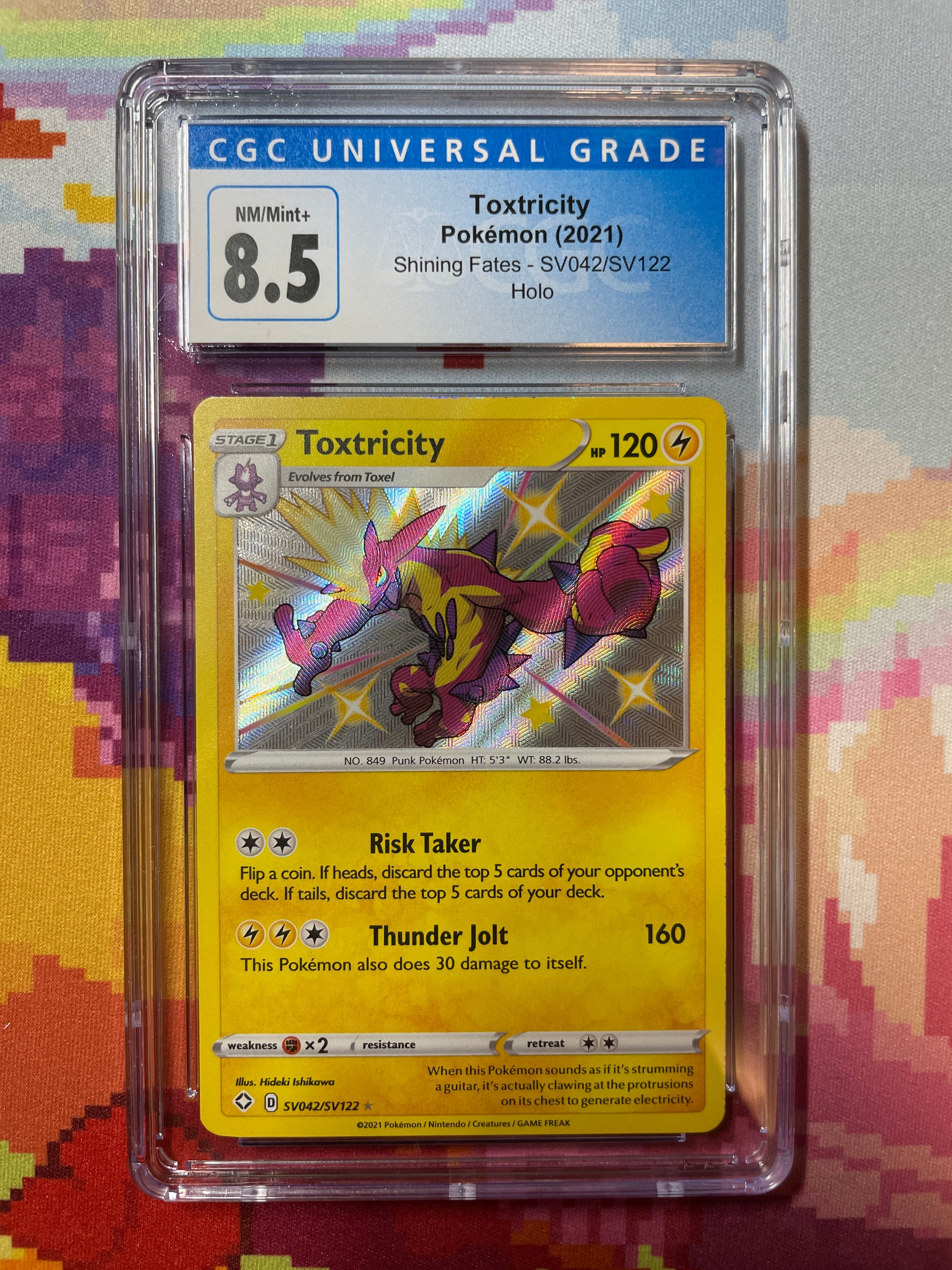 2021 Pokmon Shining Fates Toxtricity Holo SV042/SV122 CGC 8.5 NM/Mint Oblivion Collectibles 2021 Pokmon Shining Fates Toxtricity Holo SV042/SV122 CGC 8.5 NM/Mint Oblivion Collectibles