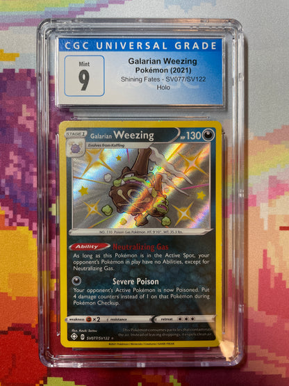 2021 Pokémon Shining Fates Galarian Weezing Holo SV077/SV122 CGC 9 Mint