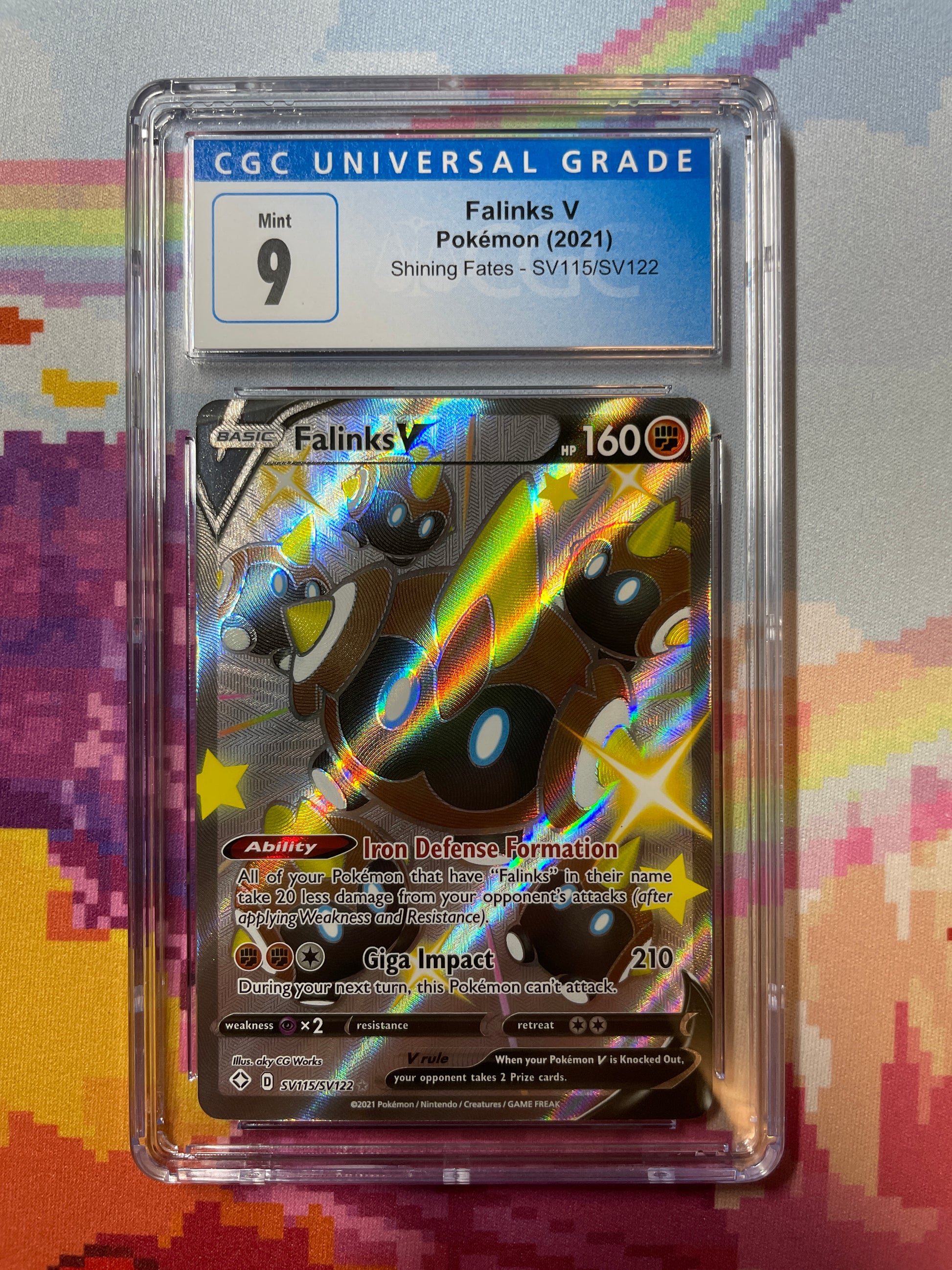 2021 Pokmon Shining Fates Falinks V SV115/SV122 CGC 9 Mint Oblivion Collectibles 2021 Pokmon Shining Fates Falinks V SV115/SV122 CGC 9 Mint Oblivion Collectibles