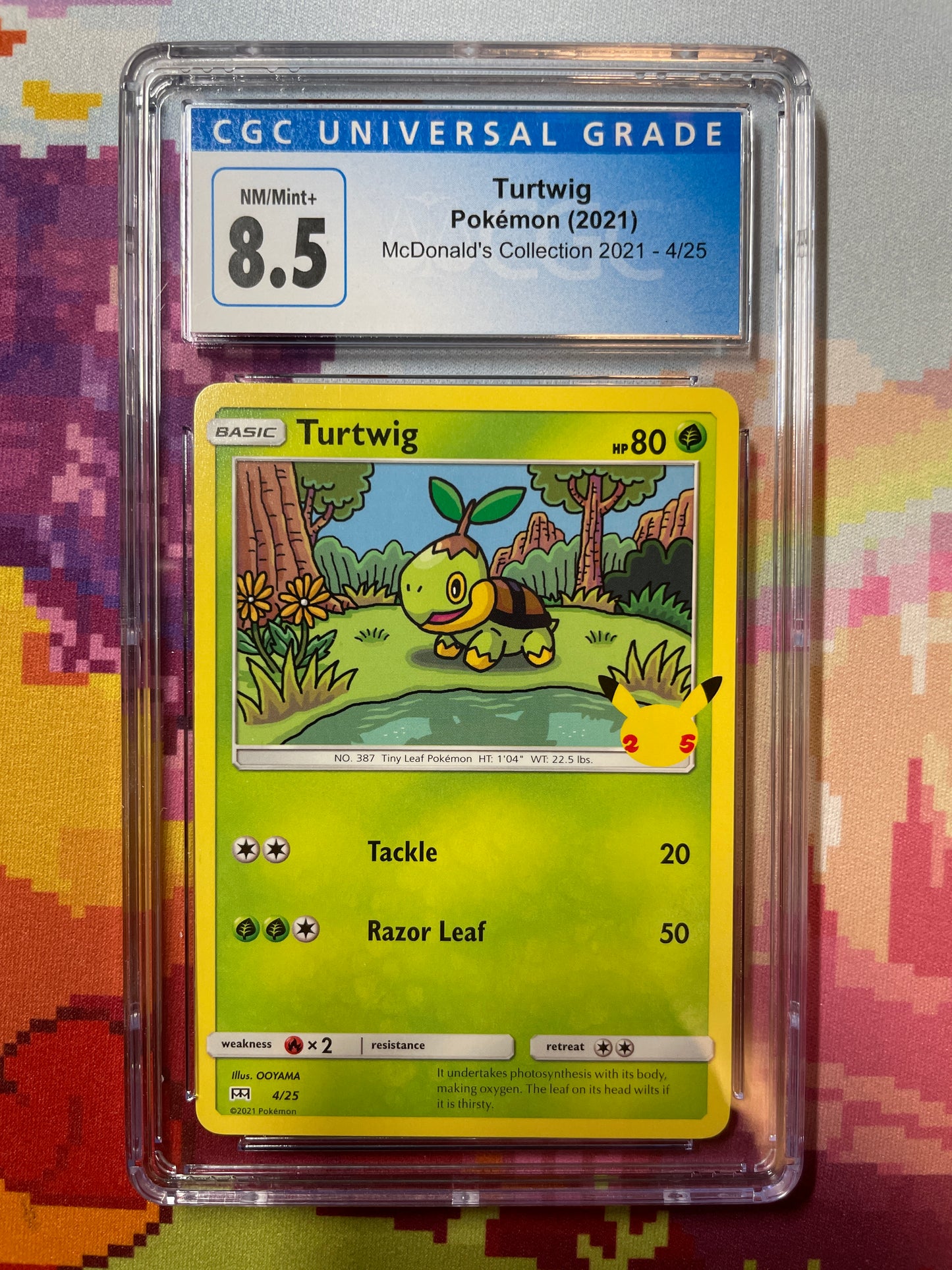 2021 Pokémon McDonald's Collection Turtwig 004/025 CGC 8.5 NM/Mint+