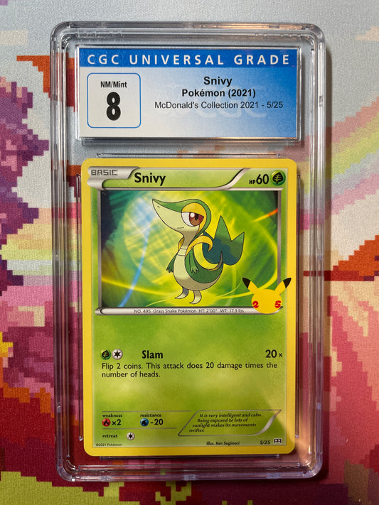 2021 Pokémon McDonald's Collection Snivy 005/025 CGC 8 NM/Mint