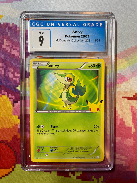 2021 Pokémon McDonald's Collection Snivy 005/025 CGC 9 Mint