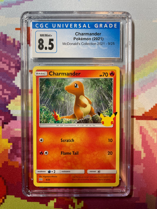 2021 Pokémon McDonald's Collection Charmander 009/025 CGC 8.5 NM/Mint+